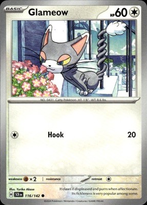 Glameow 116/142 Stellar Crown Ungraded