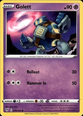 Golett 076/189 Darkness Ablaze Ungraded