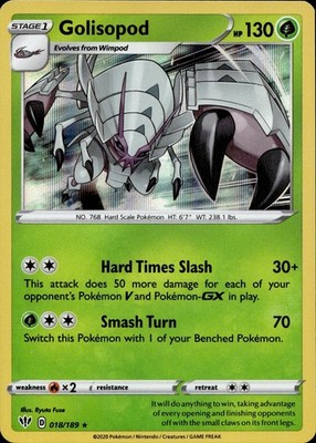 Golisopod 018/189 Darkness Ablaze Ungraded