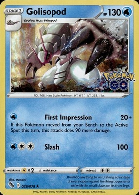 Golisopod 026/078 Pokemon GO Ungraded