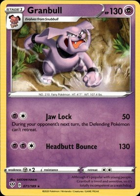 Granbull 071/189 Darkness Ablaze Ungraded