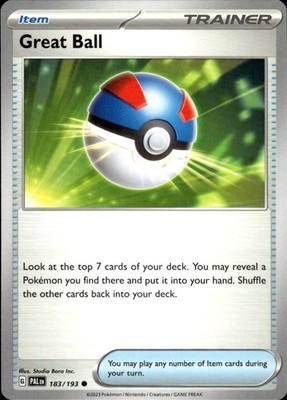 Great Ball 183/193 Paldea Evolved Ungraded