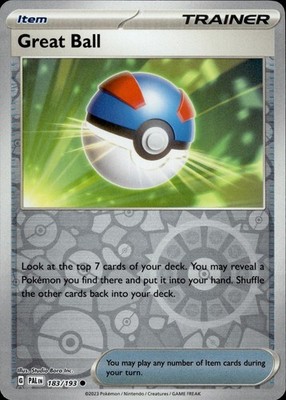 Great Ball 183/193 Paldea Evolved Ungraded