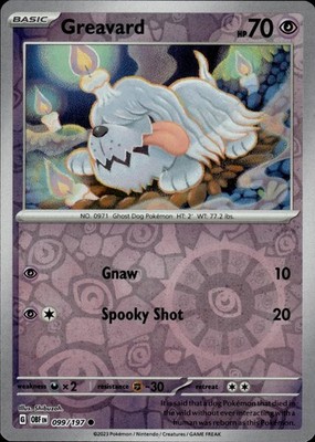 Greavard 099/197 Obsidian Flames Ungraded