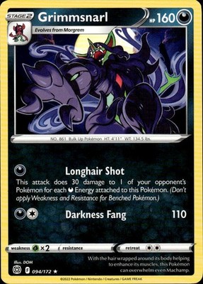 Grimmsnarl 094/172 Brilliant Stars Ungraded