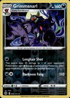 Grimmsnarl 094/172 Brilliant Stars Ungraded