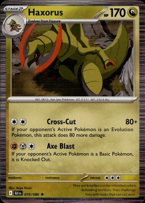 Haxorus 070/086 Black Bolt Ungraded