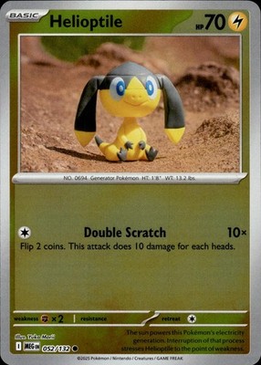 Helioptile 052/132 Mega Evolution Ungraded