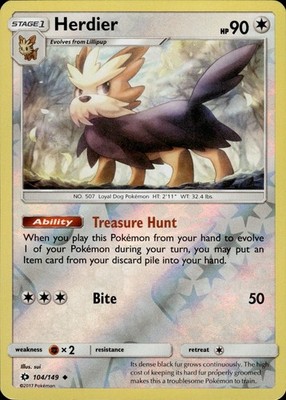 Herdier 104/149 SM Base Set Ungraded