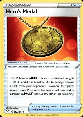 Hero's Medal 152/185 Vivid Voltage Ungraded