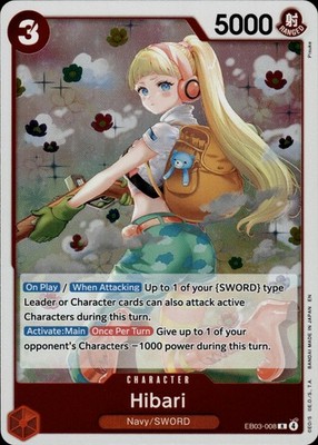 Hibari EB03-008 Extra Booster: One Piece Heroines Edition Ungraded