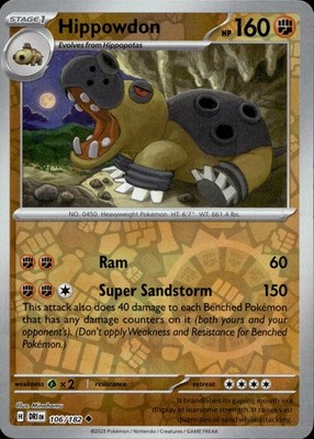 Hippowdon 106/182 Destined Rivals Ungraded