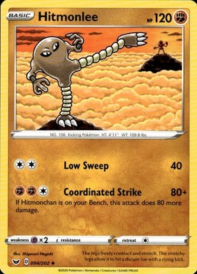 Hitmonlee 094/202 Sword & Shield Ungraded