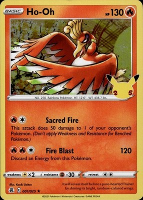 Ho-Oh 001/025 Celebrations Ungraded