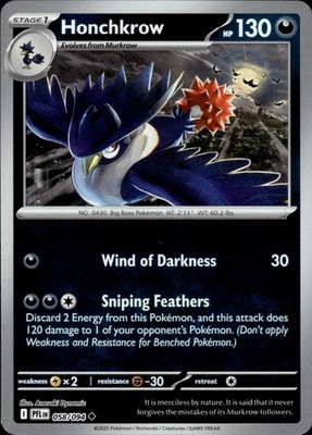 Honchkrow 058/094 Phantasmal Flames Ungraded