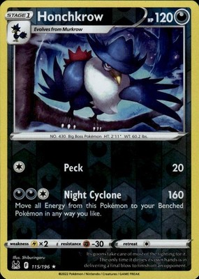 Honchkrow 115/196 Lost Origin Ungraded