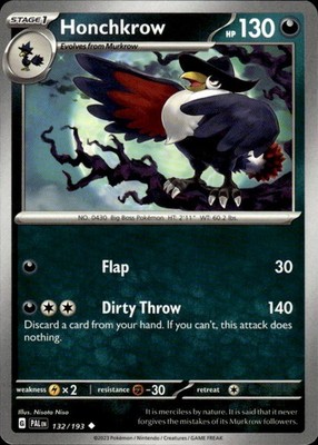 Honchkrow 132/193 Paldea Evolved Ungraded