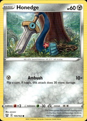 Honedge 105/163 Battle Styles Ungraded
