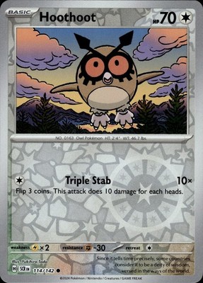 Hoothoot 114/142 Stellar Crown Ungraded