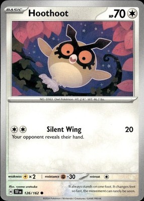 Hoothoot 126/162 Temporal Forces Ungraded