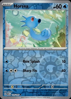 Horsea 116/165 151 Ungraded