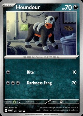 Houndour 132/197 Obsidian Flames Ungraded