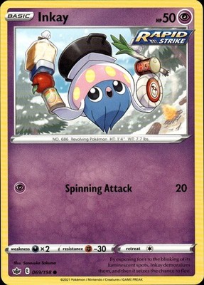 Inkay 069/198 Chilling Reign Ungraded