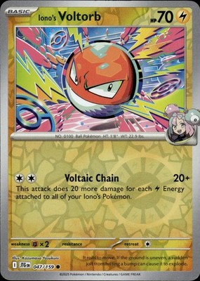 Iono's Voltorb 047/159 Journey Together Ungraded