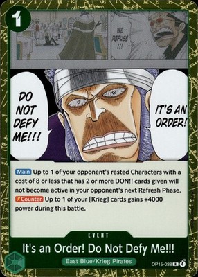 It's an Order! Do Not Defy Me!!! OP15-038 Adventure on Kami's Island Ungraded