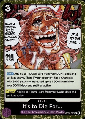 It's to Die For (Pirate Foil) OP08-076 Premium Booster -The Best- Vol. 2 Ungraded