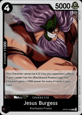Jesus Burgess (Reprint) OP09-086 Premium Booster -The Best- Vol. 2 Ungraded