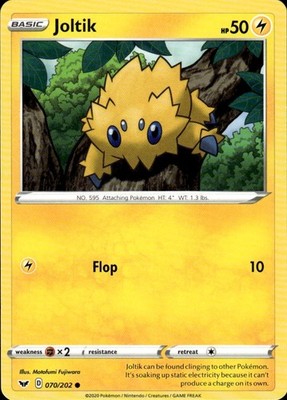 Joltik 070/202 Sword & Shield Ungraded