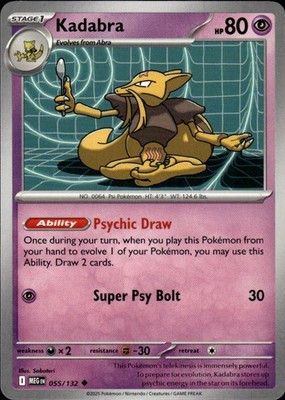 Kadabra 055/132 Mega Evolution UC NM Saboteri