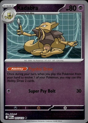 Kadabra 055/132 Mega Evolution Ungraded