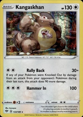 Kangaskhan 133/189 Darkness Ablaze Ungraded