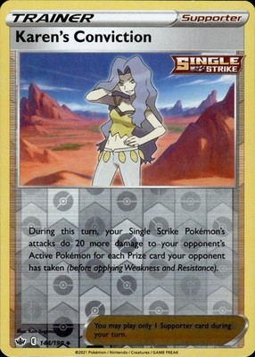 Karen's Conviction 144/198 Chilling Reign Ungraded
