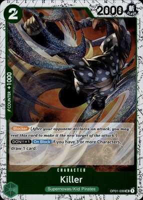Killer (Pirate Foil) OP01-039 Premium Booster -The Best- Vol. 2 Ungraded