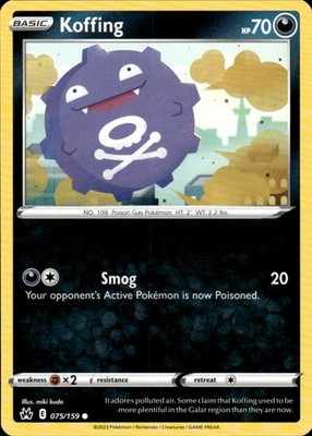 Koffing 075/159 Crown Zenith Ungraded