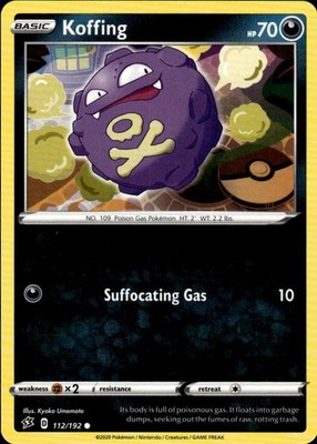 Koffing 112/192 Rebel Clash Ungraded