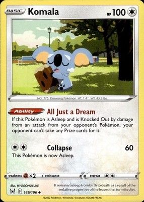 Komala 149/196 Lost Origin Ungraded