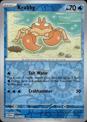 Krabby 098/165 151 Ungraded