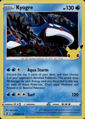 Kyogre 003/025 Celebrations Ungraded