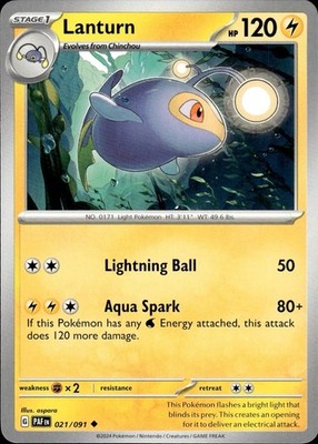 Lanturn 021/091 Paldean Fates Ungraded