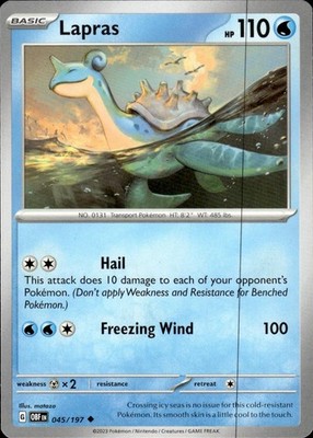 Lapras 045/197 Obsidian Flames Ungraded
