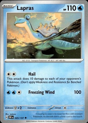 Lapras 045/197 Obsidian Flames Ungraded