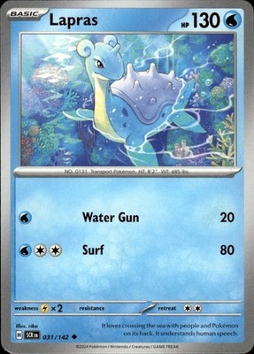 Lapras 31/142 Stellar Crown Ungraded