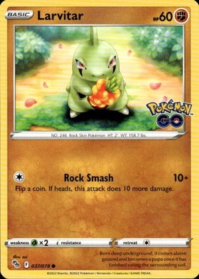 Larvitar 037/078 Pokemon GO Ungraded