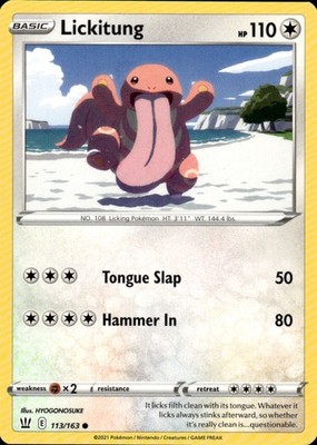 Lickitung 113/163 Battle Styles Ungraded