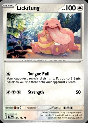 Lickitung 124/162 Temporal Forces Ungraded
