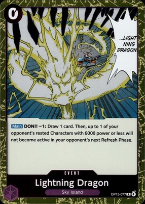 Lightning Dragon OP15-077 Adventure on Kami's Island Ungraded